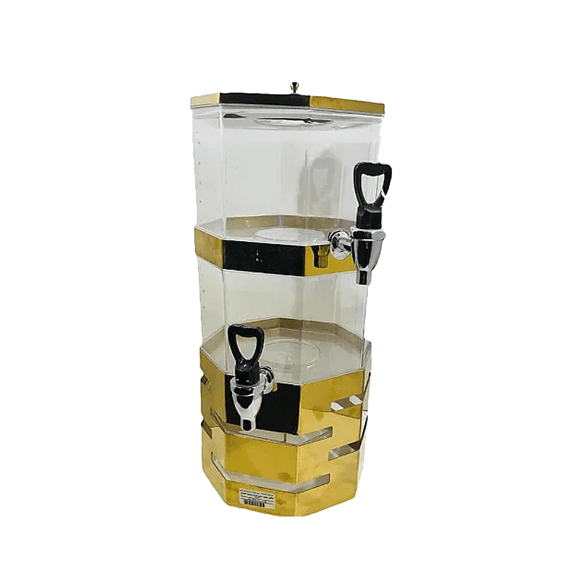 سرو مايعات سرد دو طبقه طلايی Juice Tripod